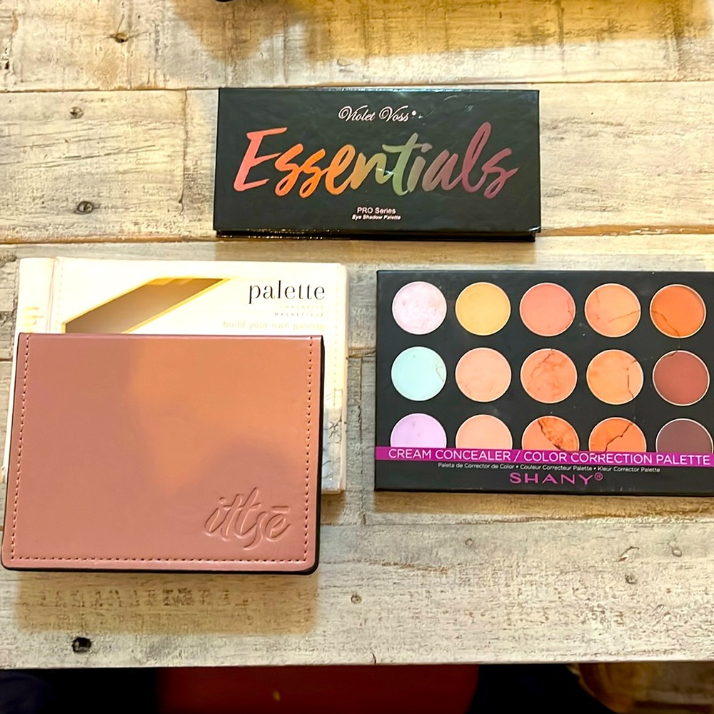 BUNDLE 3 Palettes Shany Cream Concealer, Violet Ross, ittse Eyeshadow GREAT DEAL